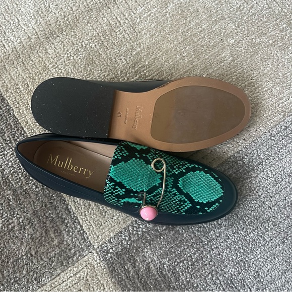 Mulberry Leather Pin Loafers - Picture 2 of 9